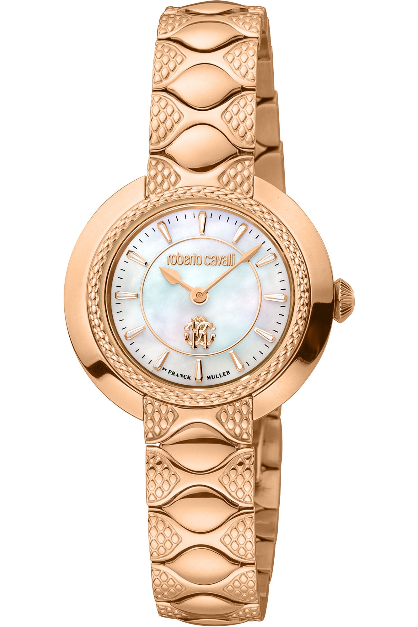 Roberto Cavalli by Franck Muller LAD 3H SS WHT RV1L180M0041