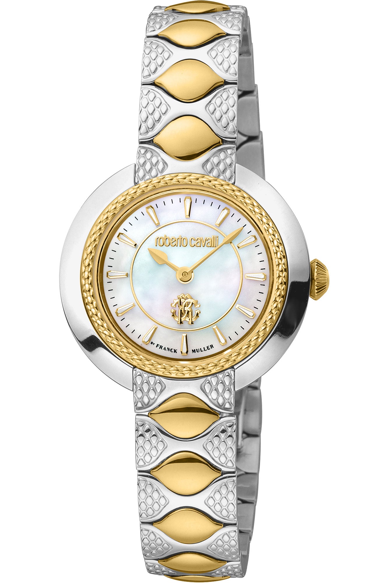Roberto Cavalli by Franck Muller LAD 3H SS WHT RV1L180M0051