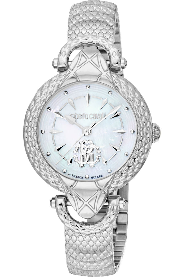 Roberto Cavalli by Franck Muller LAD 3H SS WHT RV1L165M0041