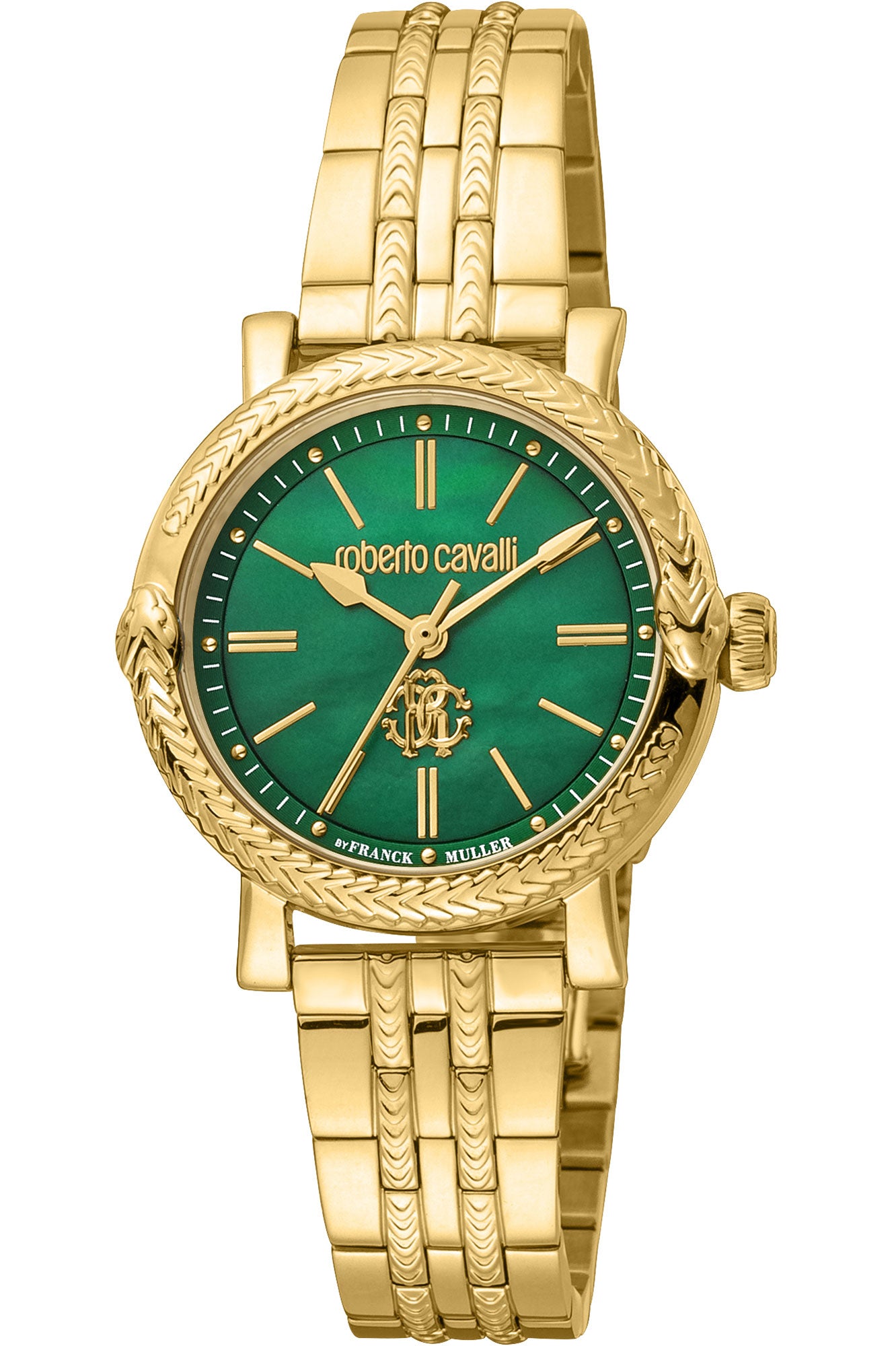 Roberto Cavalli by Franck Muller LAD 3H SS GREEN RV1L193M0071