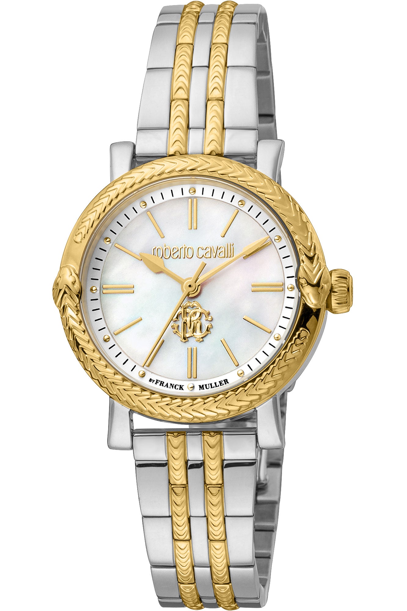 Roberto Cavalli by Franck Muller LAD 3H SS WHT RV1L193M0081